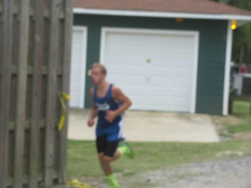 Yes, I know this is a terrible picture but Adam was running very fast.