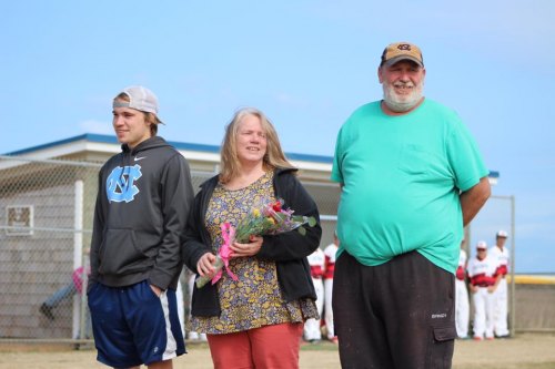 Kyle Tillett (Track & Field) with parents, Leslie Lanier and Beaver Tillett