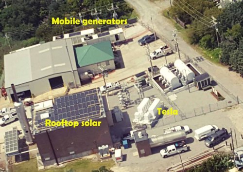 Birds-eye view of Ocracoke's electric plant.