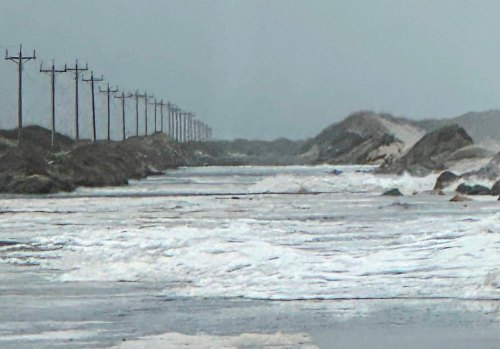 Ocracoke Road is a Wash Out