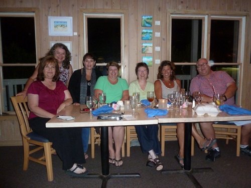 Lisa, Debbie, Tammy, Mandy, Trudy, Megan and Roger.  No wallflowers here.