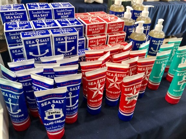 Very cool line of sea salt candles, soap, and hand creams.