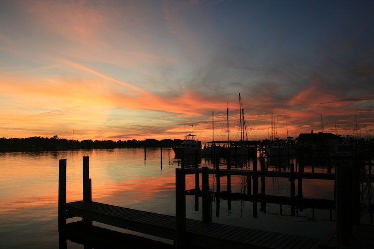 A priceless October sunset from the Captain's Landing